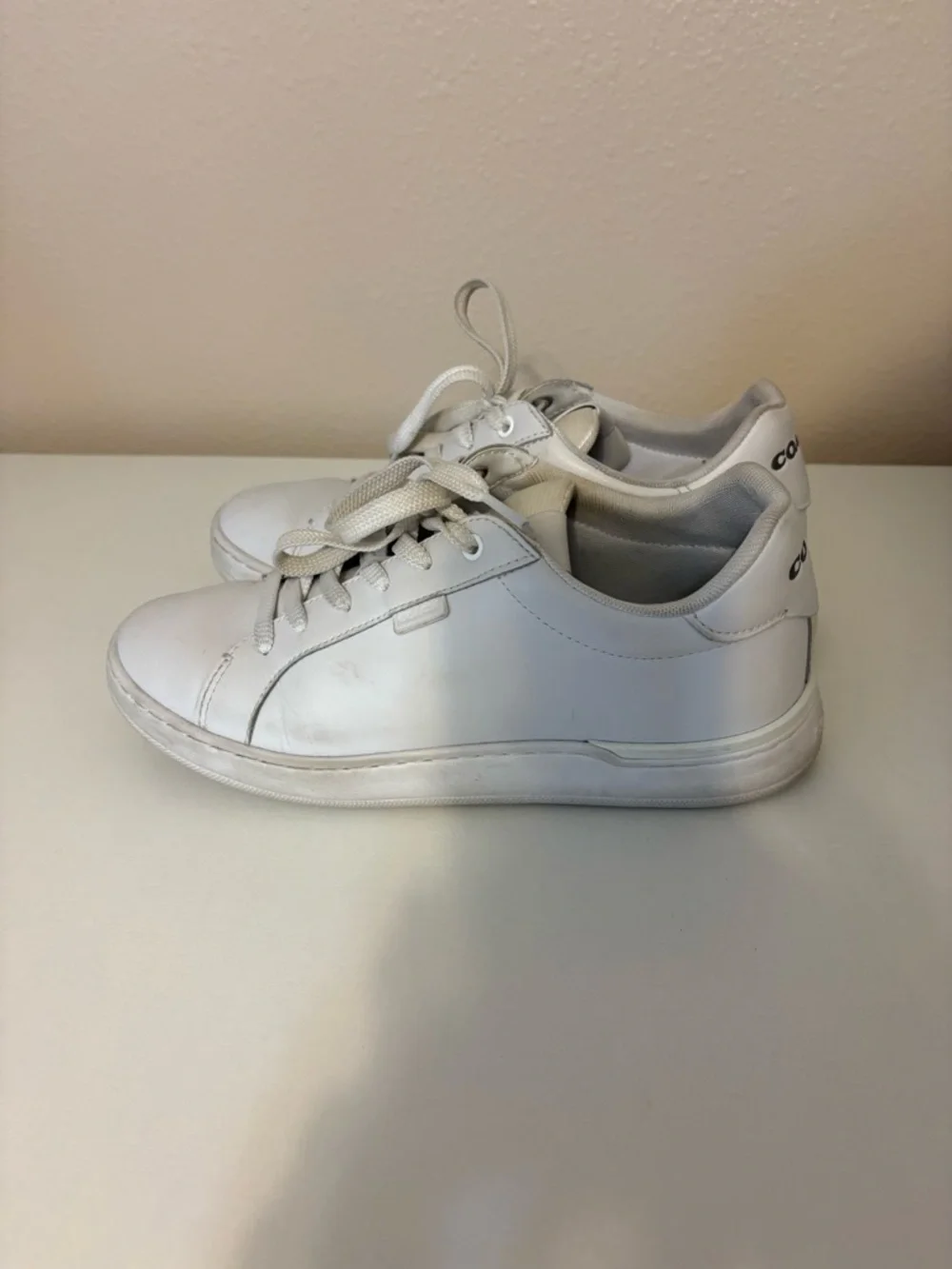 Coach White Leather Sneakers - Picture 3 of 5